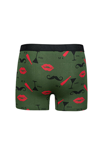 OBJE Men's Mustache Patterned Boxers