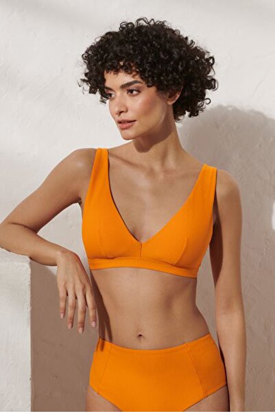 Tchibo بيكيني علوي مبطن خفيف للنساء، برتقالي