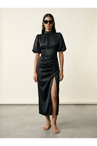 Phoenix Women Φόρεμα με σατέν ντραπέ με σκίσιμο