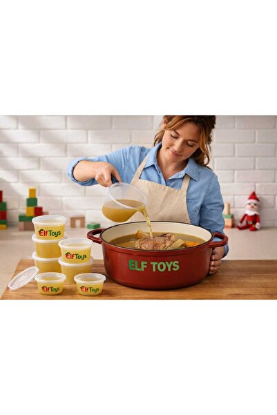 Genel Markalar ELF TOYS Sızdırmaz Sos Kabı 60 ml / 2oz Yuvarlak Kendinden Kapaklı 20 Adet tavuk suyu , et suyu, sos