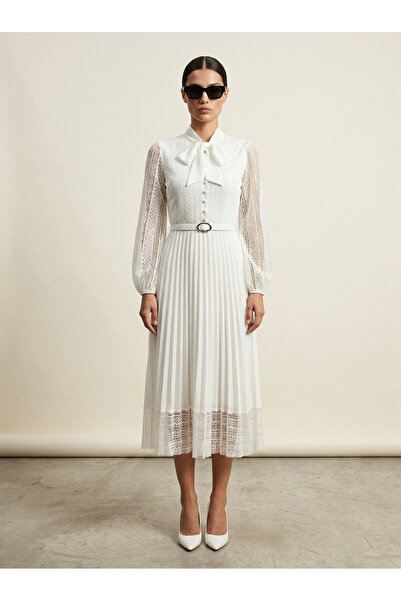 Phoenix Women Eteği Pliseli Tül Elbise