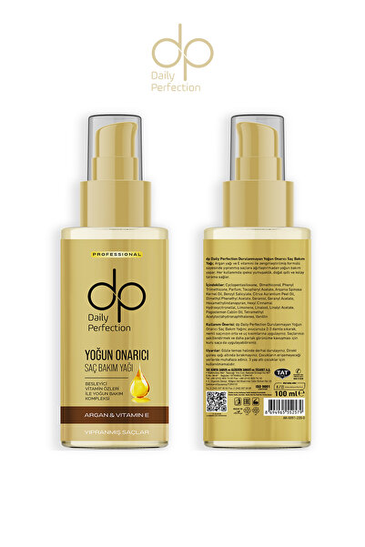 dp Daily Perfection Saç Bakım Yağı Argan Yağlı ve E Vitaminli 100 ml