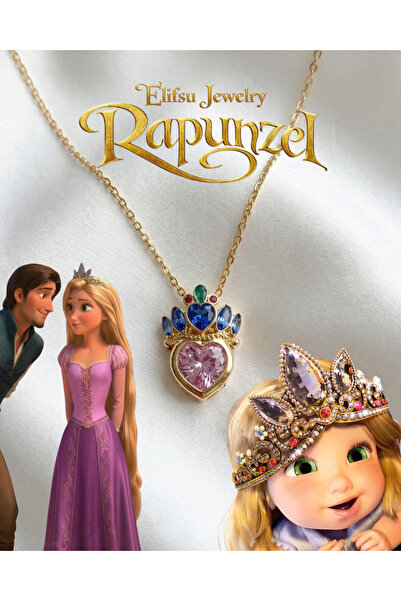 Elifsu Jewelry Pembe Rapunzel'in Tacı Kolye