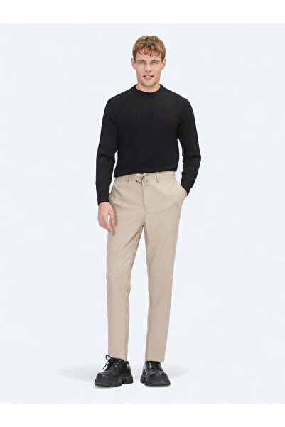 Kip Vizon Düz Dokuma Jogging Fit Casual Pantolon