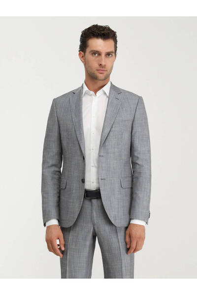 Kip Modern Fit Blue Patterned Suit