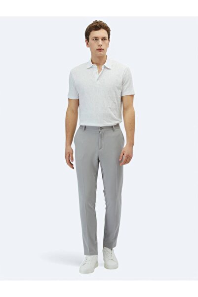 Kip Γκρι υφαντό Jogging Fit Casual Παντελόνι