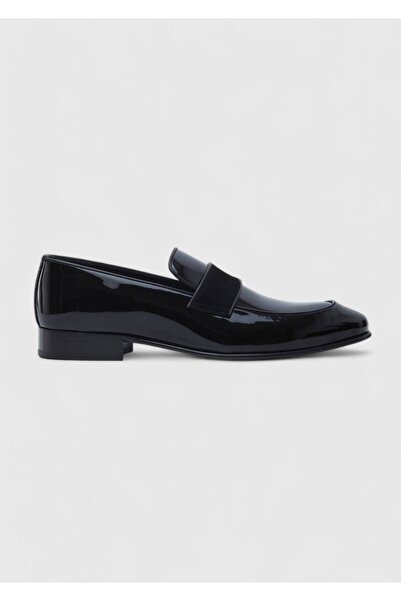 Ramsey Pantofi smoking clasici din piele lacuita neagra