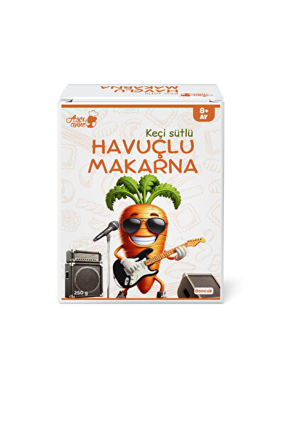 Aşçı Anne Keçi Sütlü Havuçlu Makarna Boncuk - 8+ Ay - 250g
