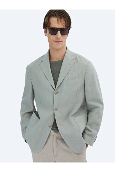 Kip Jachetă din amestec de bumbac, verde Nil, cu potrivire confortabilă