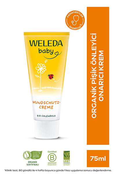 Weleda 75 مل كريم آذريون عضوي لطفح الحفاضات