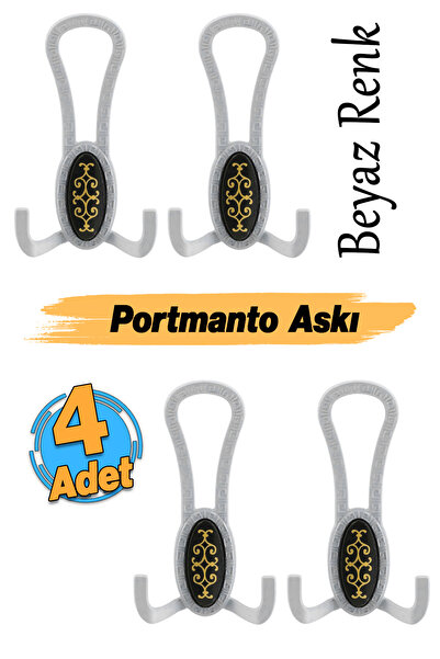 Badem10 Palmira Portmanto Vestiyer Duvar Askısı Metal Dolap Elbise Askılığı B...