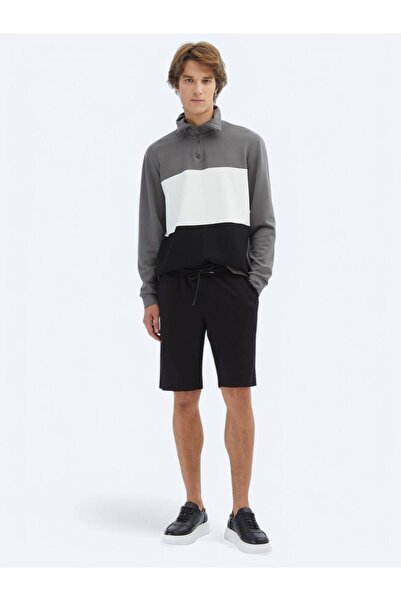 Kip Черни обикновени плетени спортни бермуди