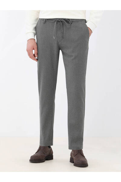 Kip Black Woven Jogging Fit Casual Trousers