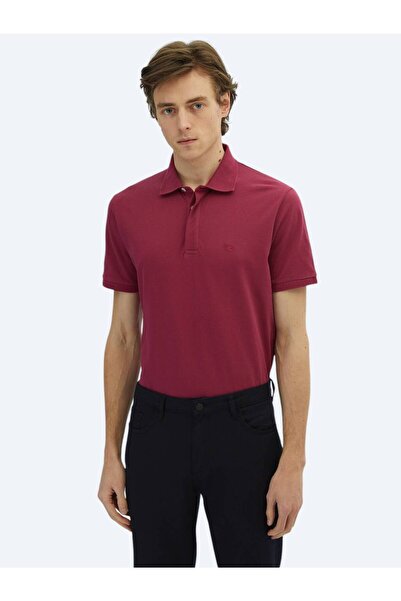 Kip Plum Plain polo ovratnik 100% pamuk T-shirt