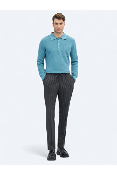 Kip Antrasit Örme Jogging Fit Casual Pantolon