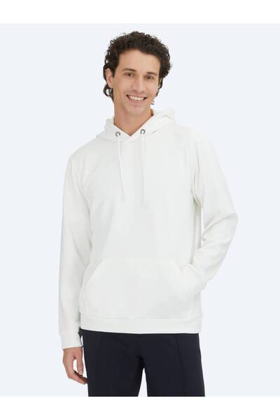 Kip Φούτερ εκρού με κουκούλα