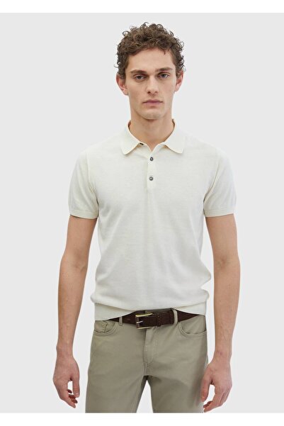 Ramsey Ecru polo ovratnik 100% pamuk pletenina