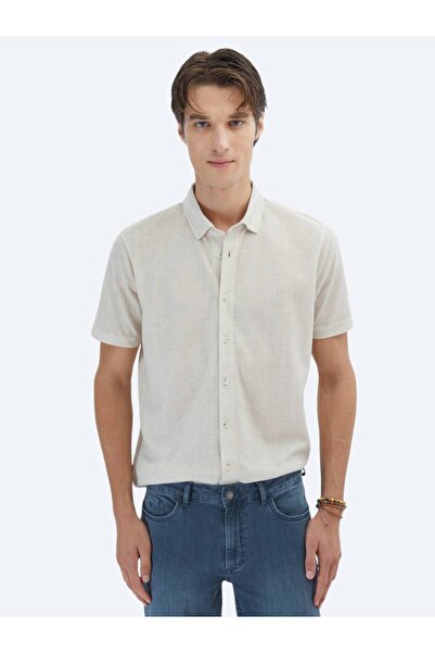 Kip Бежева сорочка з візерунком, прямий крій, повсякденний стиль