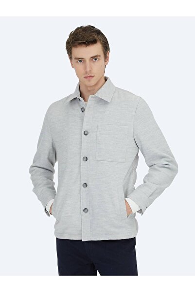 Kip Gray Regular Fit Wool Blend Micro Gel Fiber Sports Jacket