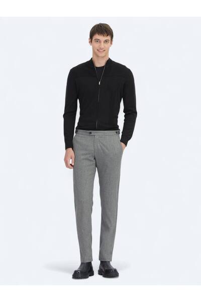 Kip Antrasit Dokuma Regular Fit Casual Pantolon