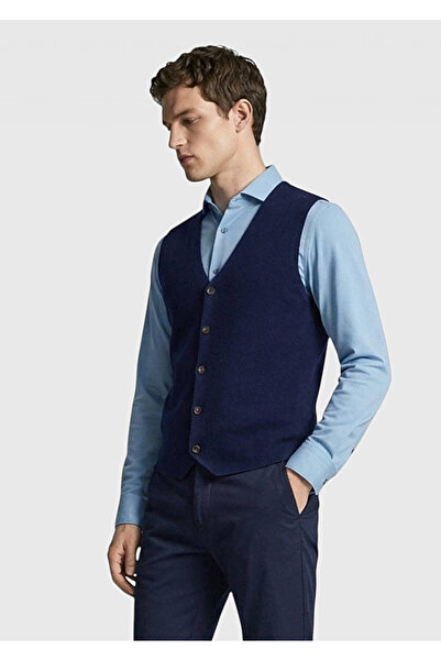 Ramsey سترة تريكو باللون الأزرق الداكن