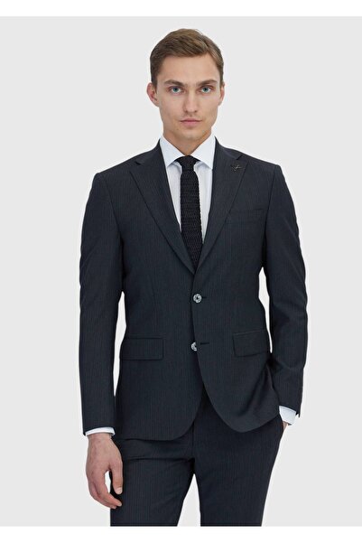 Ramsey بدلة أنثراسايت صغيرة الحجم مصنوعة من مزيج الصوف