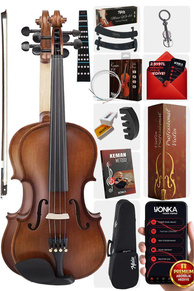rennes Rv-404 Profesyonel Keman Seti 4/4 Tam Boy Yetişkin