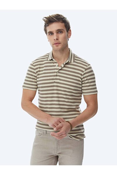 Kip Mink Prugasto Polo kragna T-shirt