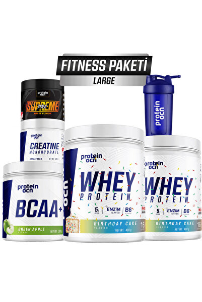 Proteinocean Fıtness Paketi Large - Birthday Cake Yeşil Elma