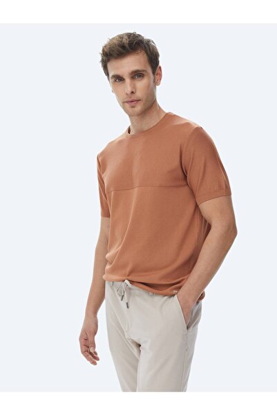 Kip okrugla kragna Bakarna obrnuta pletena odeća