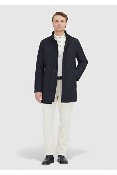 Ramsey Lacivert Regular Fit Dik Yaka Casual Dokuma Kaban