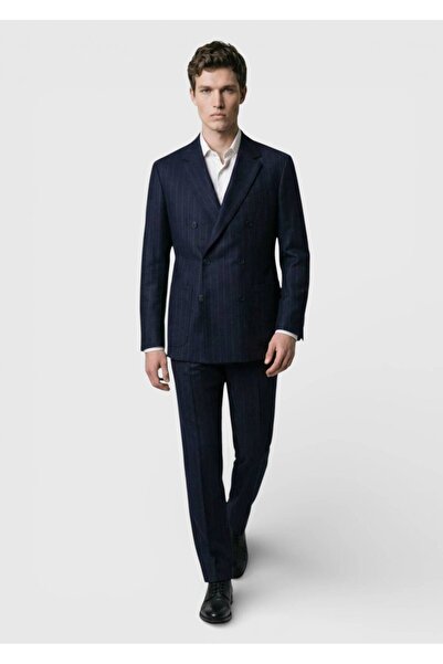 Ramsey Lacivert Zeroweight Slim Fit %100 Yün Ceket