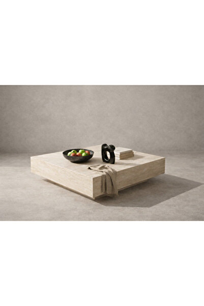 niza dekorasyon DOĞAL TRAVERTEN ZİNCİR ORTA SEHPA