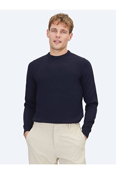 Kip Πλεκτό πουλόβερ με μπλε ναυτικό λαιμόκοψη