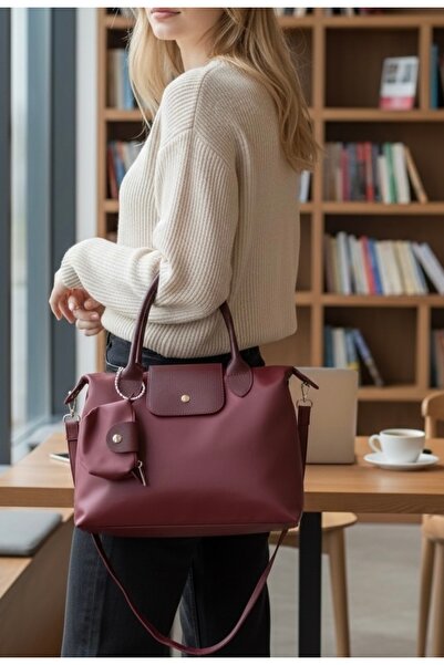 Goldies Bag Women's Burgundy Cherry Red Parachute Fabric Wallet with Charm an...