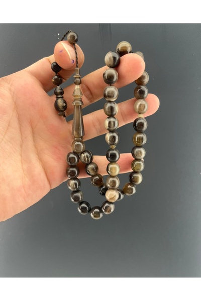 İnan Tesbih Doğal Buffalo Boynuzu Küre Kesim Tesbih