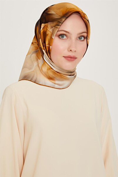 Armine Шовковий шарф 2025 Зима - 9244-07 Мідний твіл