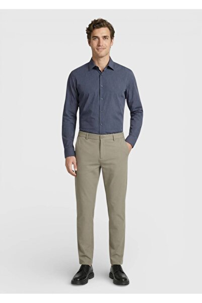 Ramsey Mink Plain Woven Jogging Fit Casual Trousers