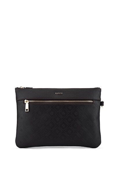 Tamer Tanca Ανδρική τσάντα clutch από συνθετικό δέρμα σε καφέ χρώμα