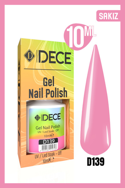 d dece Kalıcı Oje Uv Led D139 (PEMBE SERİSİ) 10ml