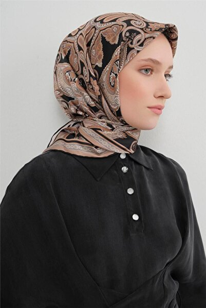 Armine Eșarfă cu model etnic Pure mătase Twill 9421D 02