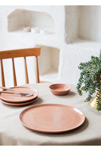 The Mia Noon Servis Tabağı Somon 30 Cm