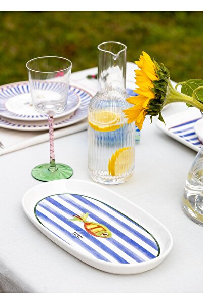 The Mia خدمة بيضاوية مكونة من قطعتين - 29 سم