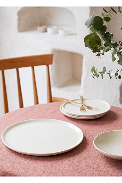 The Mia Noon Servis Tabağı Krem 30 Cm