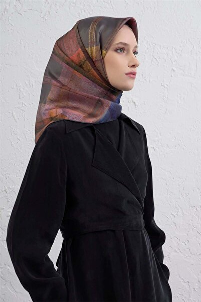 Armine cu imprimeu geometric Eșarfă Pură mătase Twill 9424D 06