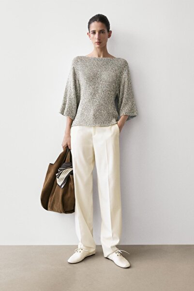 Massimo Dutti Pamuklu katmanlı triko kazak