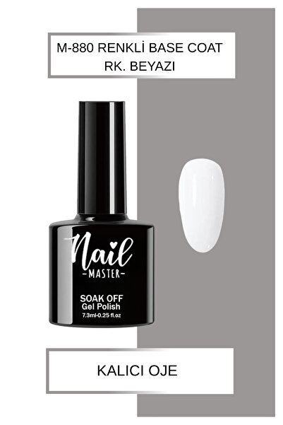Nail Master M880 Kalıcı Oje 7,3ml Renkli Base Coat - Rakı Beyazı