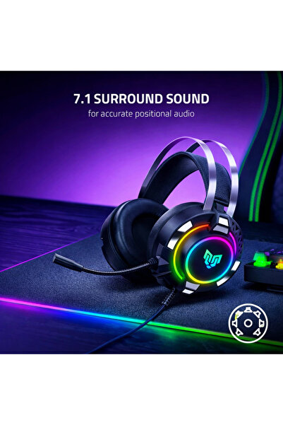 Blueforce Soundgate Rgb 7.1 Usb Gaming Mikrofonlu Oyuncu Kulaklığı Type-C Çevirici Kablo Hediyeli