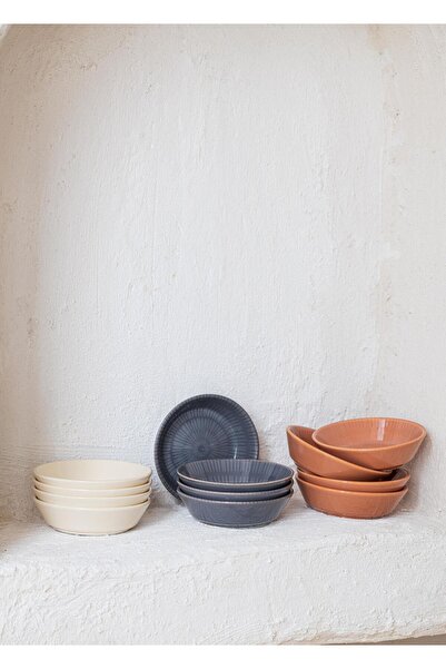 The Mia Noon Çerezlik 4lü Set Krem 10 cm