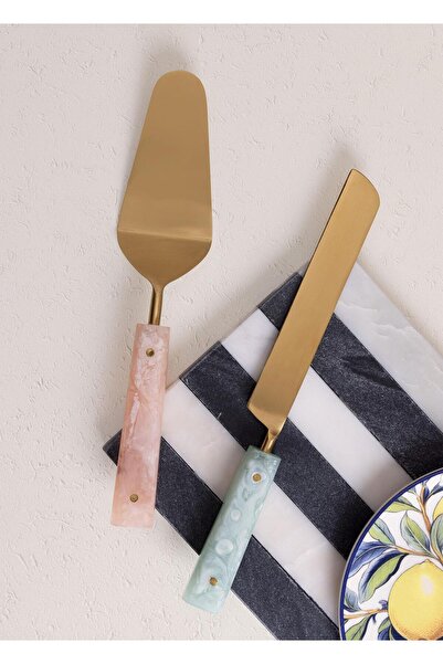 The Mia طقم تقديم الكيك الثنائي 2 قطعة